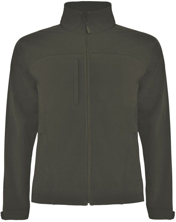 Veste softshell personnalisable unisexe 3 couches Rudolph L Vert militaire foncé
