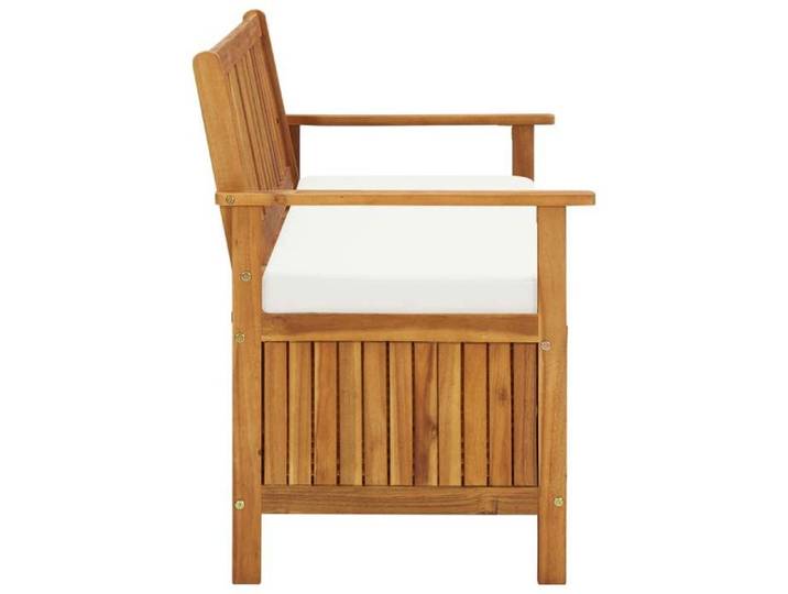 Banc de rangement de jardin en bois d'acacia - WIENS - 120x63x84 cm - Brun - Grand espace de rangement
