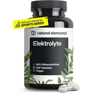 natural-elements Elektrolyte 180 Tabletten, mit Magnesium, Calcium, Natrium & Chlorid