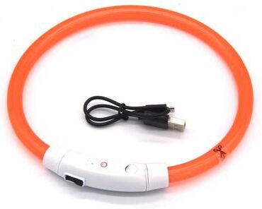 Inspire Essentials Glowing LED Dog Collar For Night Safety And Visibility 7 s 40cm