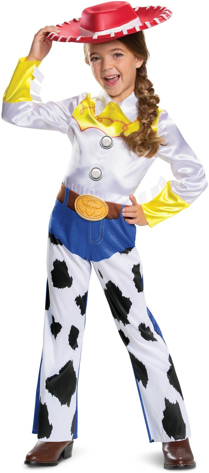 Smiffys Disney Pixar Toy Story 4 Jessie Deluxe Costume for 7-8 Years Kids, Officially Licensed