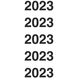 OTTO Office Selbstklebende Inhaltsschilder »Jahreszahlen 2023« schwarz, 8 cm