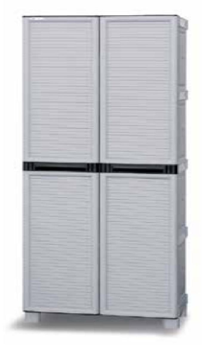 ArtPlast Hoge kast voor in de tuin, Hoogte: 172 cm, Breedte: 70 cm