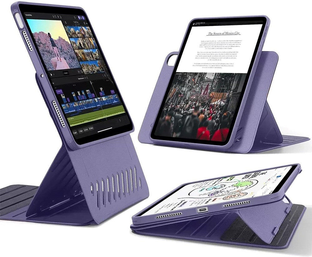 ESR iPad Air 13" (2026 / 2025 / 2024) Shift Flip Cover m. Aftageligt Bagside Cover - Lilla