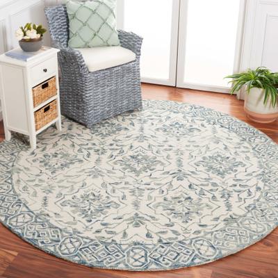 SAFAVIEH Handmade Dip Dye Nicki Floral Wool Rug