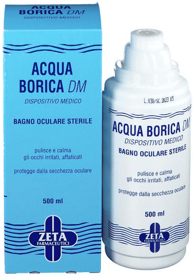 ZETA FARMACEUTICI Acqua Borica Lenitiva Per Bagno Oculare 500 ml