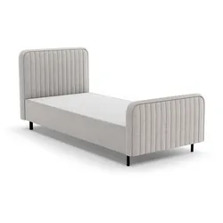 POLSTERBETT Lami 90x200, Einzelbett mit Bettkasten, ohne Matratze, Beige