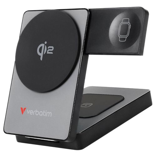 Verbatim Foldable 3-in-1 magnet. wireless PB 5000mAh grau 32294