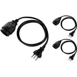 2x Furber.power, Verlängerungskabel, Verlängerungskabel T13-T12 1 m, 3 Stück (1 m, Typ 12)