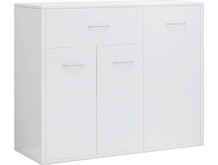 vidaXL Sideboard blanc brillant 88×30×70 cm panneau de particules