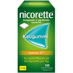 nicorette 4 mg Nikotinkaugummi freshfruit zur Raucherentwöhnung 105 St Kaugummi