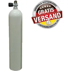 MES 7 L Aluflasche weiß 200 bar mit Ventil 12144