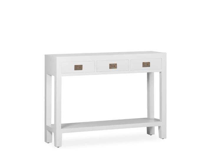 Console en bois blanc L 110 cm