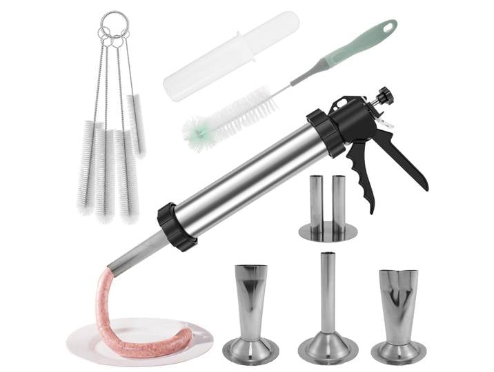 Pistolet à saucisses en acier inoxydable, seringue à viande, outil fait maison pour la cuisine à domicile