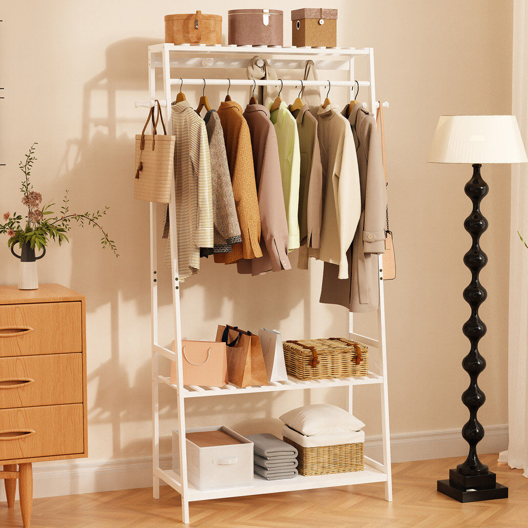 17 Stories 80cm Clothes Racks White