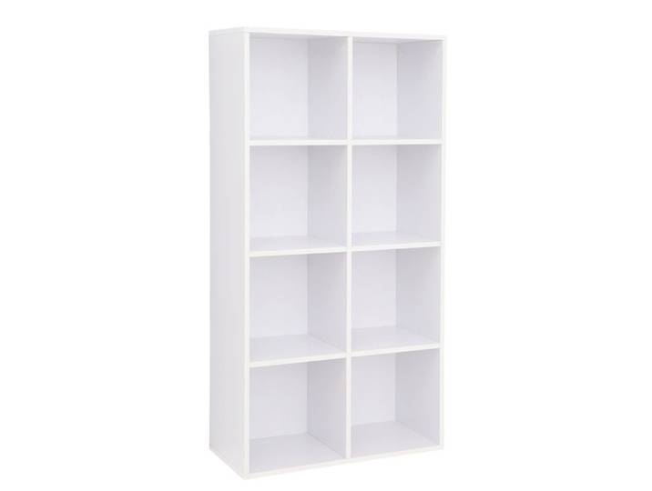 VASAGLE Bibliothèque Étagère à 8 Compartiments Meuble de Rangement Cloison Séparateur Présentoir 30 x 65 5 x 129 5 cm Blanc