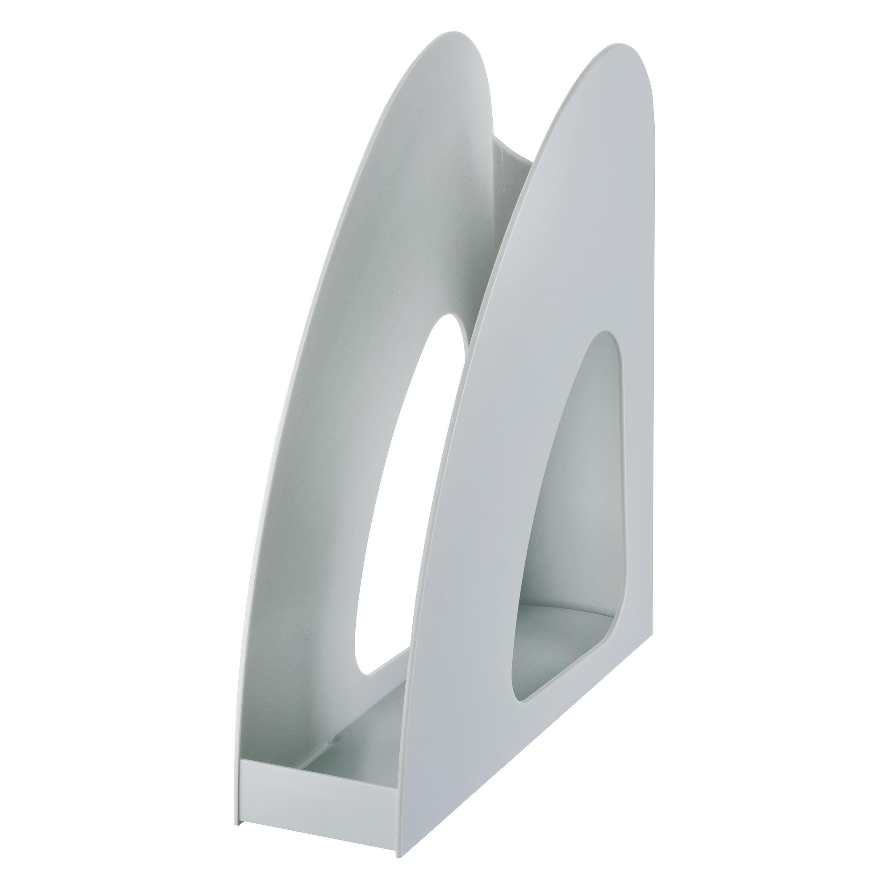 Han Stehsammler TWIN 7,6x25,6x23,9 cm (BxHxT) DIN C4 Werkstoff: Polystyrol lichtgrau (C4) (1610-11)