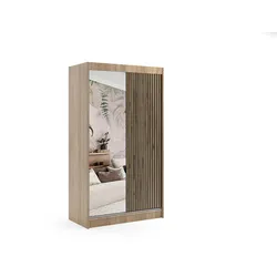 KLEIDERSCHRANK VILAN mit Spiegel - 120 cm - Sonoma Eiche|Eiche Wotan