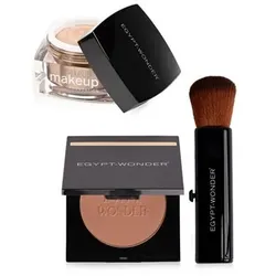 EGYPT-WONDER Bronzing Mineralpuder 10g mit Pinsel & Mousse Foundation 30ml