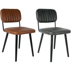 designline Polsterstuhl Jake Worn Schwarz