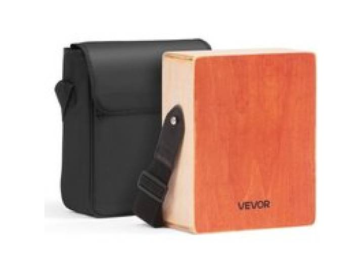 VEVOR Cajon, Kistentrommel, mit internen Gitarrensaiten, leichte Percussion-Box aus Holz, tragbares Trommelinstrument mit Reisetasche, verstellbarem Gurt, für Anfänger & Profis, 230x100x280 mm