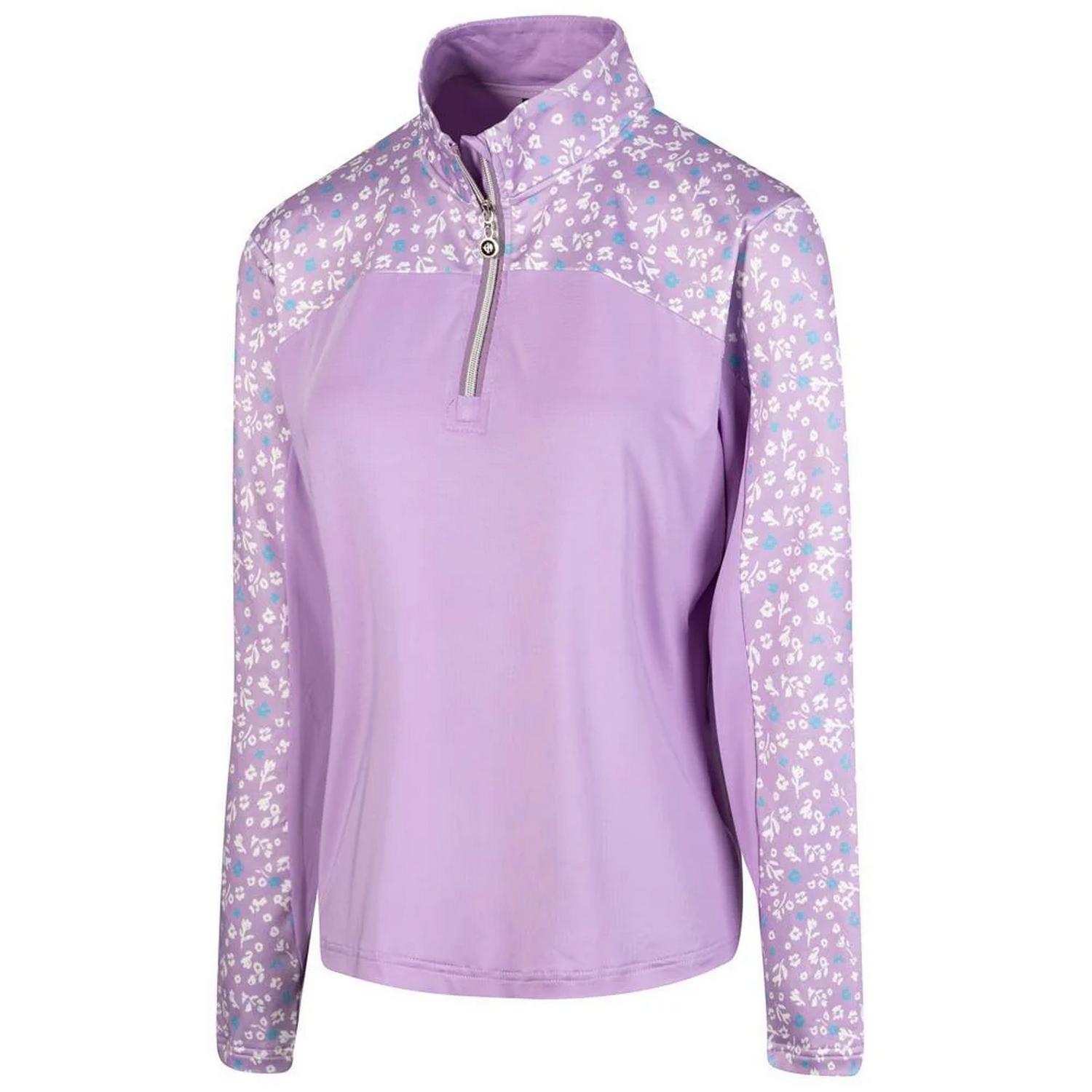 Island Green Dames/Dames Bloemen Base Layer Top (Paars)