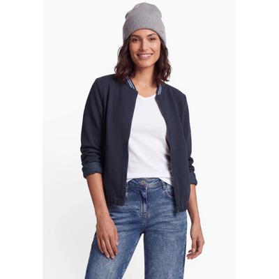 Blouson CECIL, Damen, Gr. M (40), blau (urban dunkelblau), Jacken Blouson, mit Piqué-Struktur