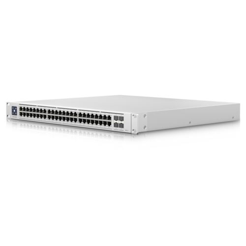 Ubiquiti Switch UniFi 48xRJ45 2,5G/4xSFP+ 10G Managed PoE+ 19" Rack-Mountable, 1,3" Touchscreen, 720W PoE+