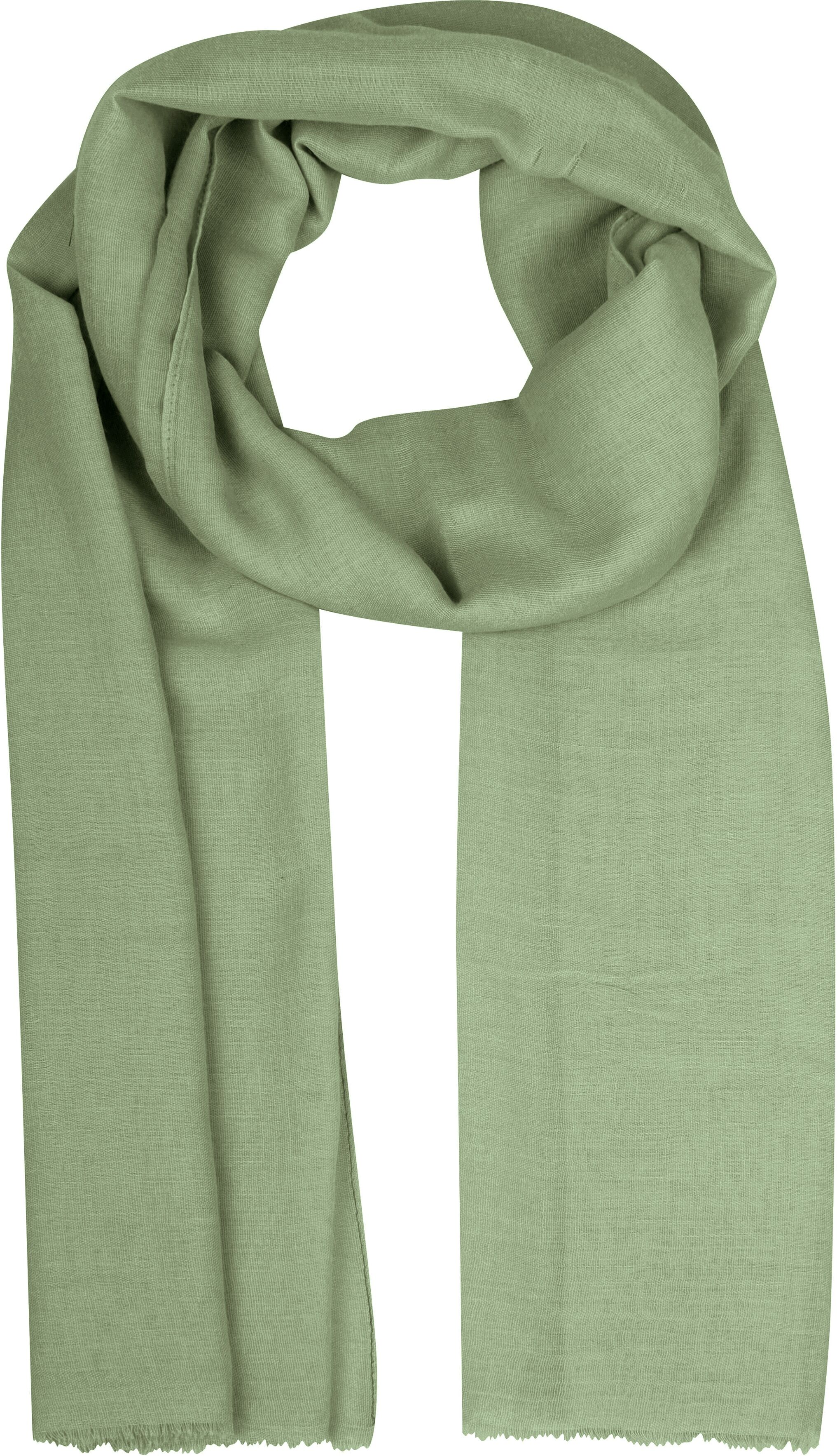 Modeschal CAPELLI NEW YORK, Damen, grün (salbei), Polyester, Modetücher Modeschal salbei Einheitsgröße