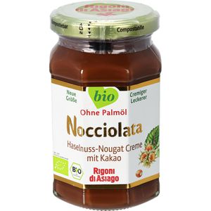 Rigoni-di-Asiago Schokocreme Nocciolata, BIO, Haselnuss-Nougat-Creme, ohne Palmöl, 250g