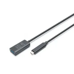 Digitus Aktives USB 3.2 Gen2 10G Verlängerungskabel, USB-C - USB-A, 5m