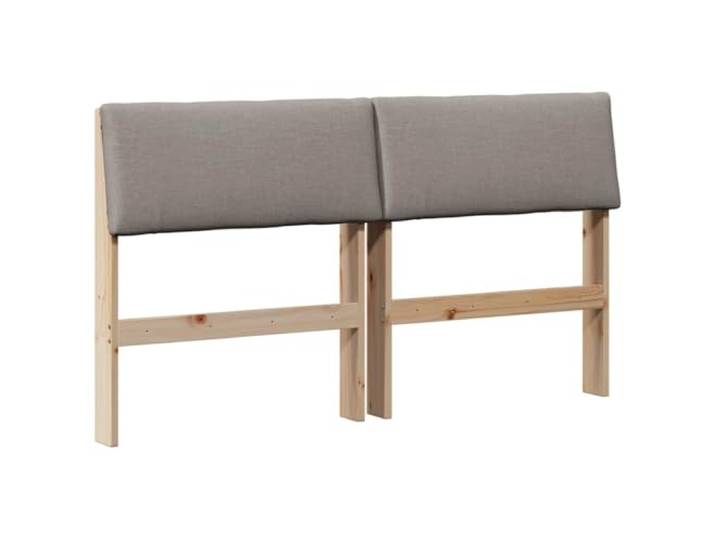 Makastle Gepolstertes Kopfteil Taupe 140 cm Kiefernholz Schaumstoffpolsterung