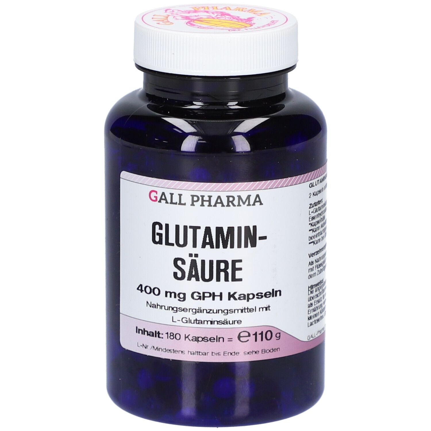 Glutaminsäure 400 mg GPH Kapseln 180 St