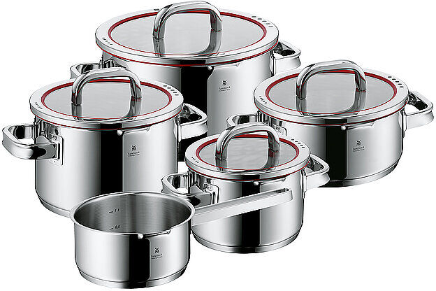 WMF Function 4 Topfset Induktion 5-teilig  silber EG