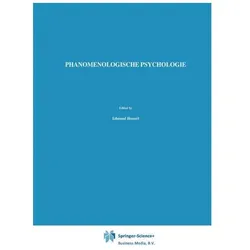 Phänomenologische Psychologie, Fachbücher von Edmund Husserl, W Biemel