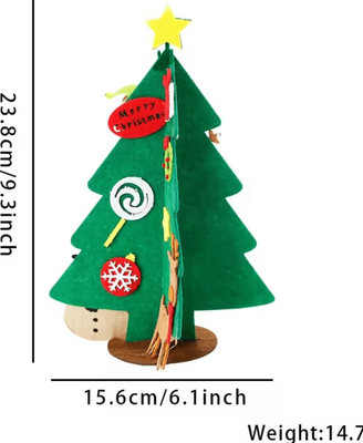 Inspire Curations DIY Felt Christmas Tree Activity Kit Tabletop Holiday Decoration For Kids And Home deep Sapphire