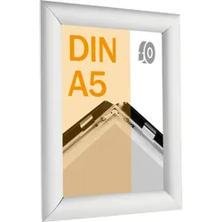 Klapprahmen A5, selbstklebend silber | Gehrung, Aluminium
