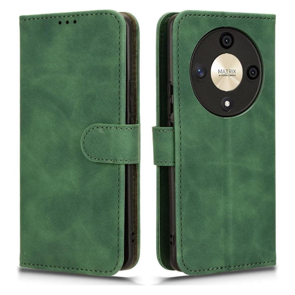 Cover-Discount Honor Magic6 Lite - Leder Etui Hülle grün (Honor Magic6 Lite) (660167433C)