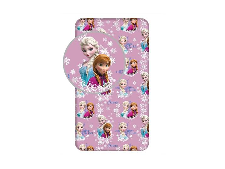 Spannbettlaken Jerry Fabrics Frozen Duo sisters 90 x 200 cm , lila, 2 Stk., Jersey, Jersey, Obermaterial: 100% Baumwolle, Bettlaken, Spannbettlaken
