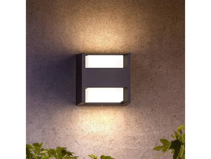Philips LED Aussenwandleuchte Arbour, schwarz, Aluminium, Modern, LED Wandleuchte außen