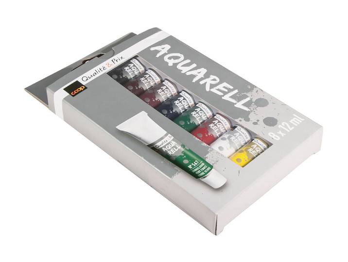 Qualité & Prix Aquarellfarben Künstler-Set 8 Farben × 12 ml