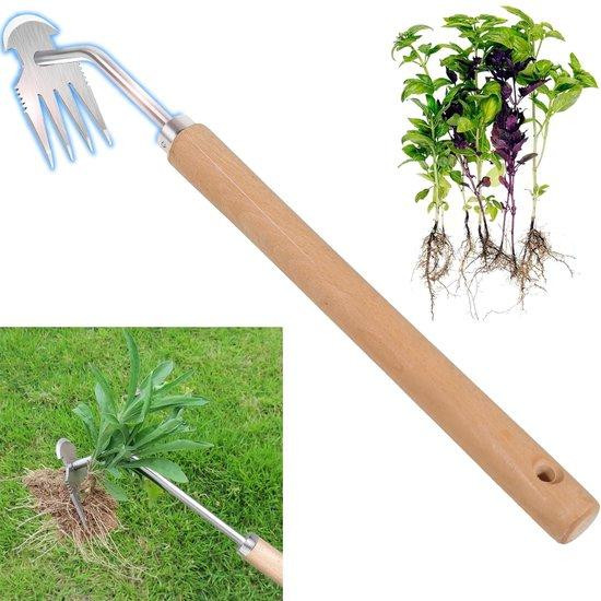 Benza Ibenzoa onkruidsteker met sikkelvormig lemmet en ergonomische houten handgreep