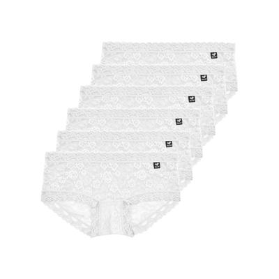 Panty LIKE IT "6er Pack Panty Lisa", Damen, Gr. S, weiß, Obermaterial: 100% Polyamid PA., Unterhosen Panty