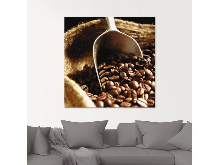 Glasbild ARTLAND Kaffee , braun (farbe bild(er): braun), B:20cm H:20cm, Bilder, Glasbild, in verschiedenen Grössen