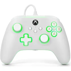 PowerA XB Controller Advantage wired Lumectra white (PC, Xbox One S, Xbox Series S, Xbox Series X), Gaming Controller, Mehrfarbig, Weiss