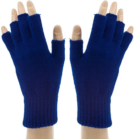 Strick-Handschuhe , dunkelblau