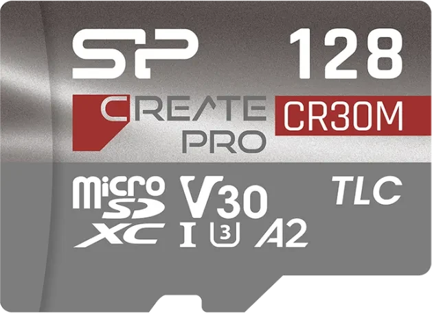 128GB Silicon Power MicroSD Card UHS-1 CreatePro CR30M CL.10