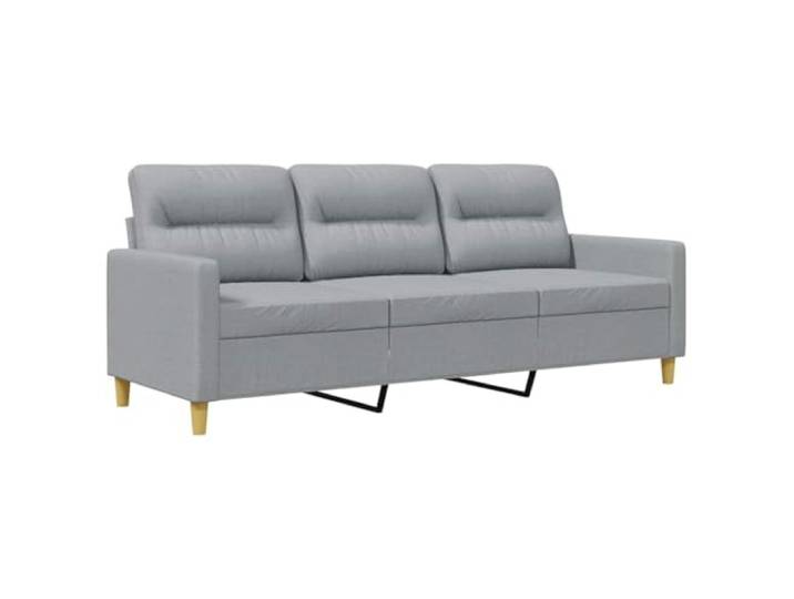 Todiikf 3-Sitzer-Sofa Hellgrau 198 cm Polstersofa mit Metallgestell Modernes Polstersofa in Hellgrau für Wohnzimmer & Büro, atmungsaktiver Stoffbezug mit bequemer Schaumstoff-Polsterung.