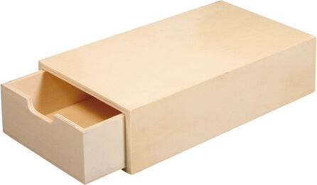 Schatulle aus Holz, mit ausziehbarem Innenfach