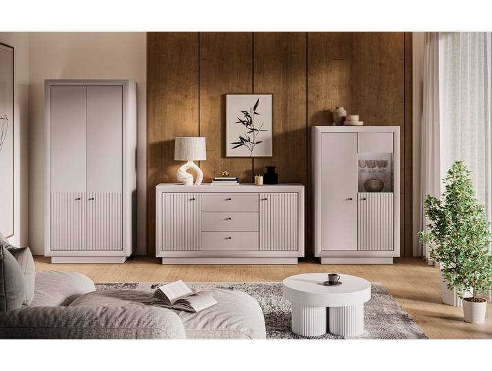 Wohnzimmer-Set Wohnzimmer Set 3-teilig – SOLO